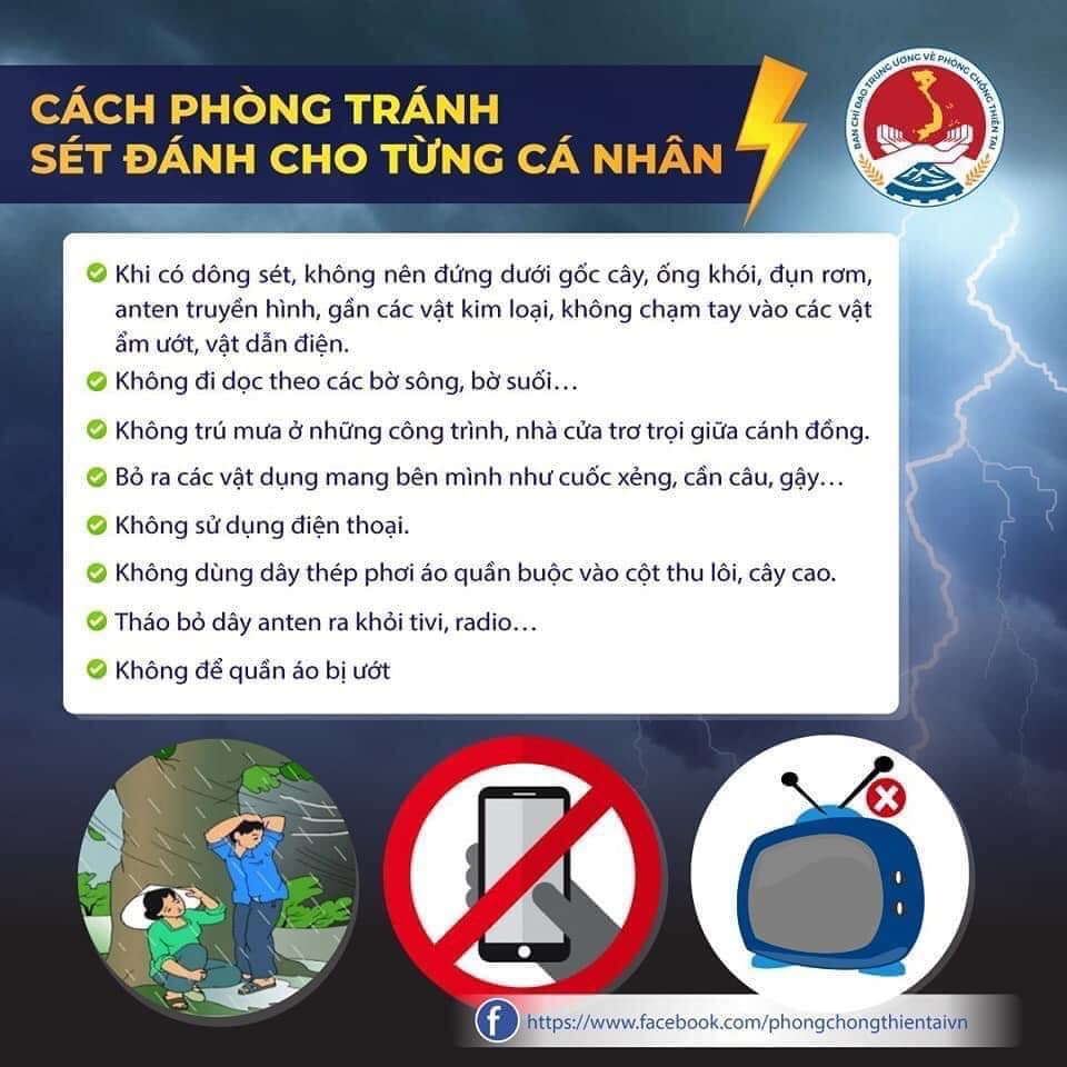 Làm gì để không bị sét đánh khi đang ở trong nhà?